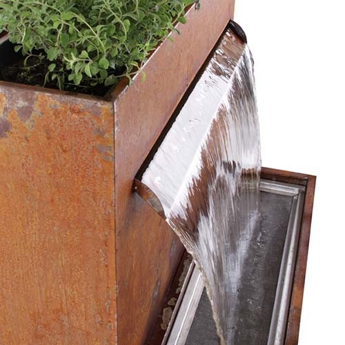 Многофункциональный сад металла водопада Corten стальной орнаментирует особенность воды с плантатором
