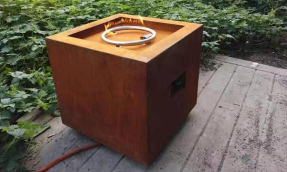 Таблица ямы огня газа пропана Corten квадрата подогревателя сада задворк стальная