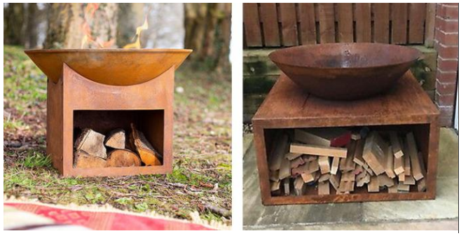 Подгонянная конструированная яма шара огня Corten хранения швырка открытого сада стальная