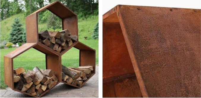 Шкаф журнала хранения швырка сота Corten сверхмощного шестиугольника деревенский стальной
