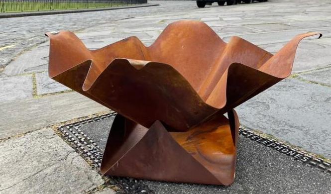 Подогреватель ямы огня Corten швырка уникального украшения сада дизайна грея стальной на открытом воздухе
