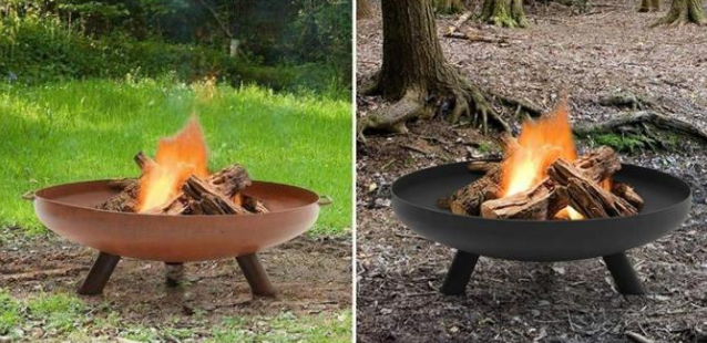 горелка журнала шара огня Corten костра ржавчины подогревателя сада 60-120cm располагаясь лагерем стальная