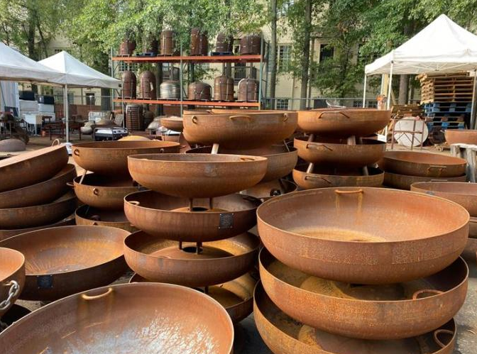 котла горелки угля подогревателя 70cm шар огня Corten на открытом воздухе деревенского стальной
