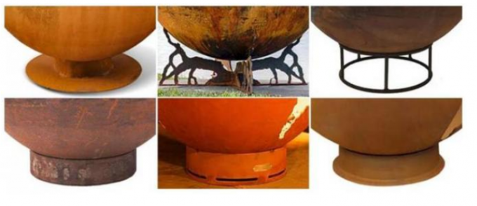 лазер украшения 800cm режа шарики ямы огня Corten стальные на открытом воздухе