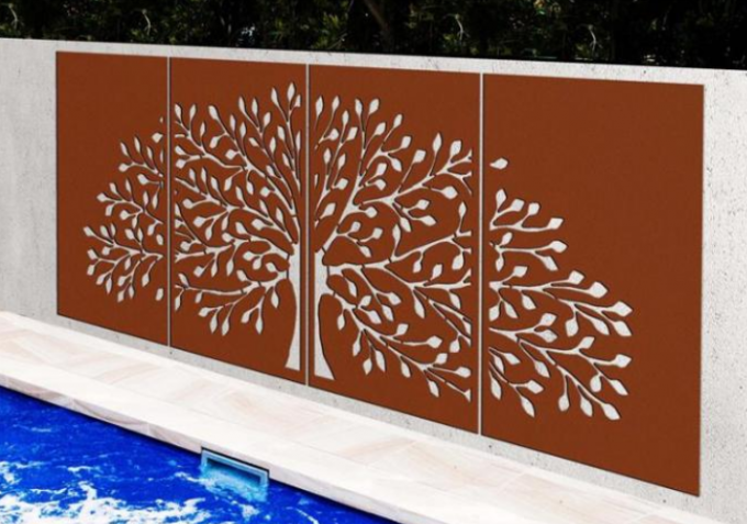 Лазер отрезал дерево панели Corten экрана металла дизайна жизни стальной декоративной