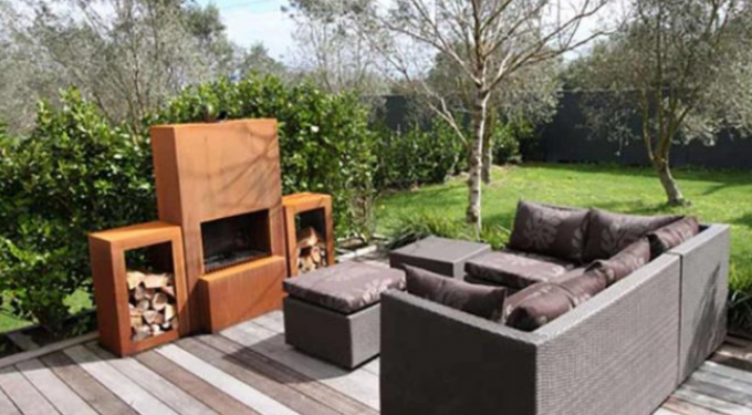 Moder Desiagn прямоугольное сверхмощное Pinacate Corten стальное на открытом воздухе Firepit