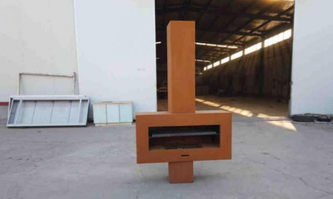Плита Corten Freestanding камина металла сада на открытом воздухе стальная деревянная горящая