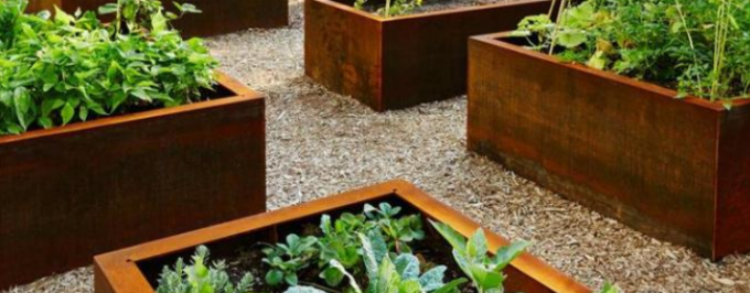 Плантатора овощей металла сада кровать сада Corten бездонного стальная поднятая