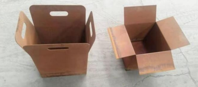 Бак плантаторов цветка Corten естественного ржавого цвета умный стальной с отверстиями стока