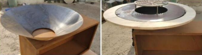 Multi функция прямоугольное BOutdoor варя гриль ямы огня Corten БАРБЕКЮ стальной