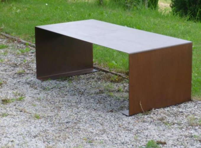 Суд Corten на открытом воздухе и крытой минималистской мебели патио дизайна стальной