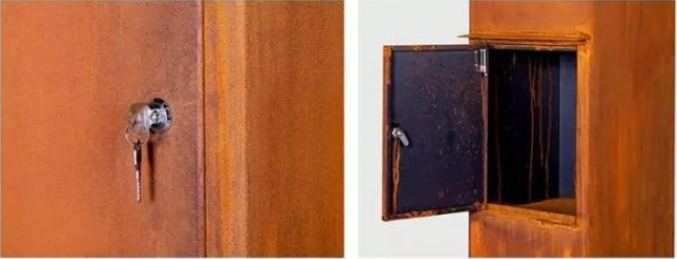 Коробка письма столба Corten жилой коробки падения металла Curbside деревенской стальная