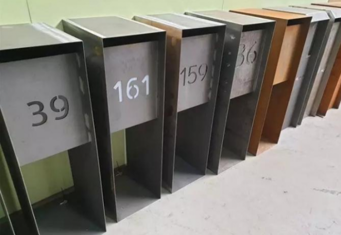 Почтовые ящики Corten на открытом воздухе водоустойчивого замка ключа почтового отделения металла стальные