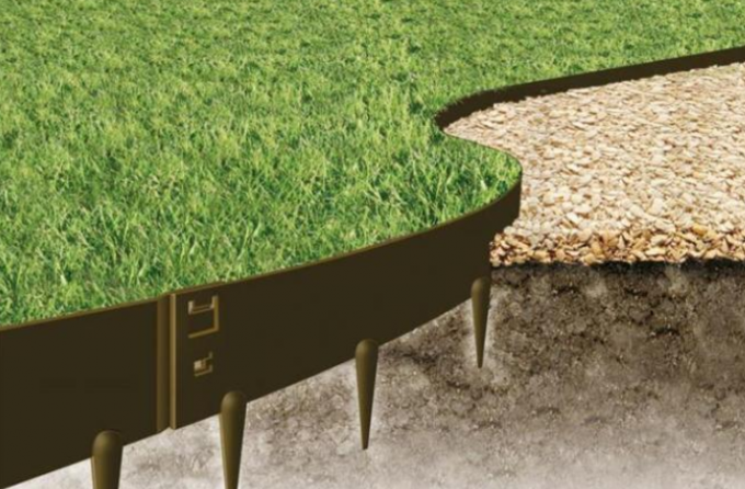 лужайка сада 175cm ржавая Corten окаймляя край границы металла для сада Landscraping