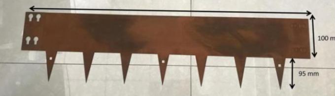 лужайка сада 175cm ржавая Corten окаймляя край границы металла для сада Landscraping