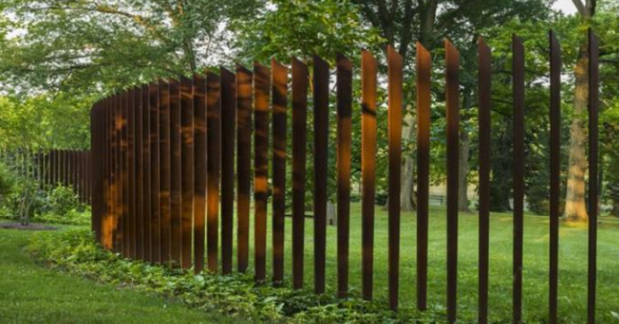 Вне частокола Corten ржавых лезвий металла стального для безопасности сада