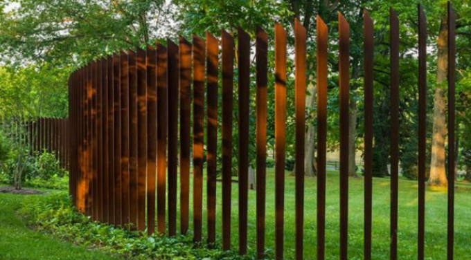 Частокола металла плана фермы сада загородка решетки Corten змейчатого стальная