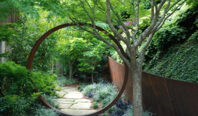 ворота луны Corten уникального дизайна диаметра 210cm стальные для благоустраивать сада