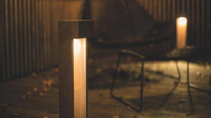 40cm современный квадрат привел палы освещают освещение пути Corten стальное ржавое