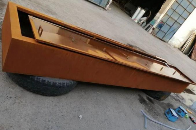 Таблица фонтана Corten ландшафта сада украшения прямоугольная стальная