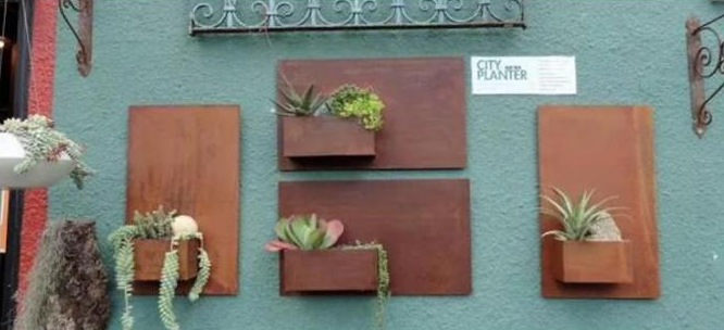 Вертикальная стена вися коробки плантатора Corten стальные для отделки стен металла
