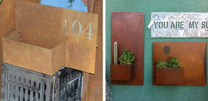 Вертикальная стена вися коробки плантатора Corten стальные для отделки стен металла
