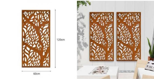 На открытом воздухе лазер искусства стены скульптуры металла отрезал панели Corten стальные