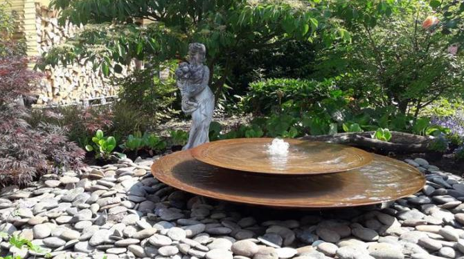 Шар воды Corten украшения большой стальной для особенности воды сада