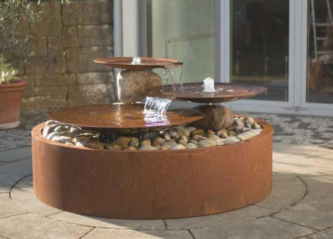 Шар воды Corten украшения большой стальной для особенности воды сада