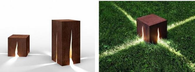 Украшение искусства вырезывания лазера привело освещать свет пала Corten стальной ржавый