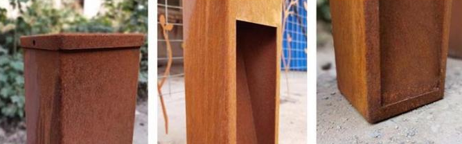 Городской ржавый пал освещая коробку Corten стальную светлую с Multicolour СИД
