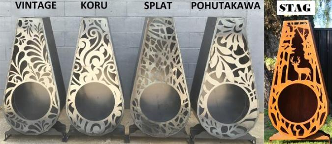 Камин Colonna деревянной горящей стали Corten на открытом воздухе для ландшафта сада