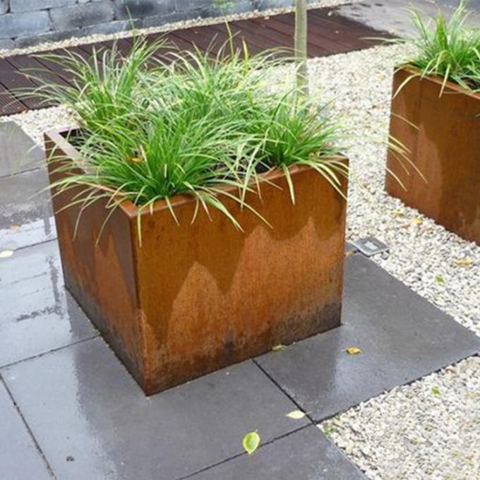   Коробки завода металла цветочного горшка сада фабрики плантатор Corten сразу стальной