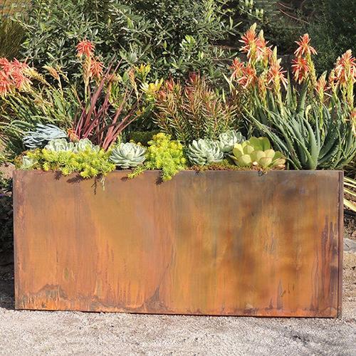 Плантатор сада Corten стального цветочного горшка Corten плантатора металла открытого сада стальной