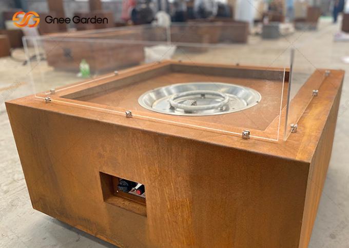Подгонянная таблица медника Firepit Corten газа медника угля Outdoorl стальная