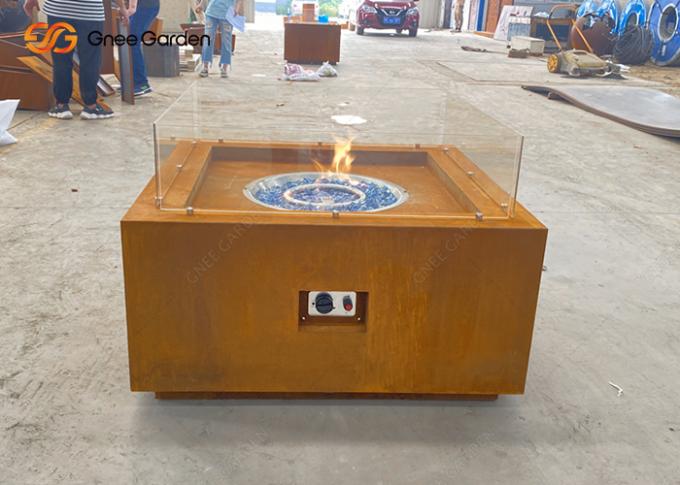 Подгонянная таблица медника Firepit Corten газа медника угля Outdoorl стальная