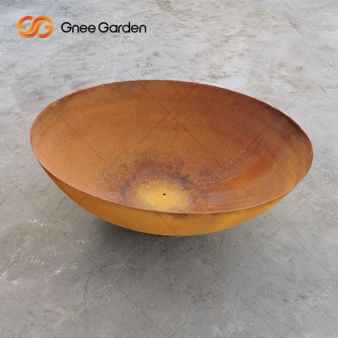 Яма огня Corten шара сада Firepit патио задворк медника деревянная горя стальная на открытом воздухе