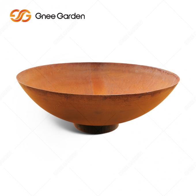 Деревянные горящие ямы огня Corten шара огня металла Firepit на открытом воздухе стальные