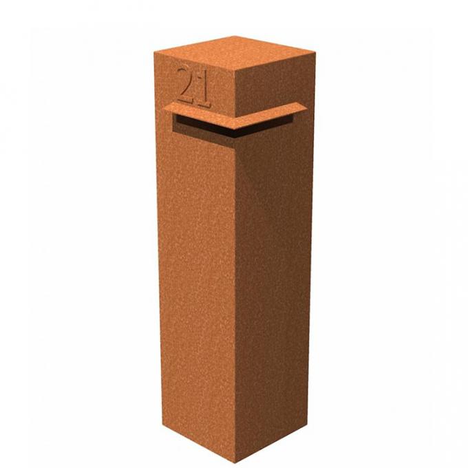Почтовый ящик Corten изготовленного на заказ на открытом воздухе свободного стоящего почтового ящика металла стальной