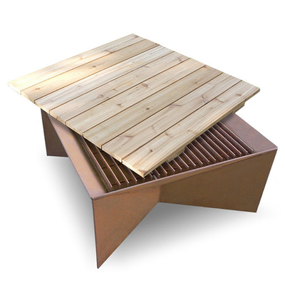 Деревянные горящие яма &amp; БАРБЕКЮ огня сада металла Corten стальные