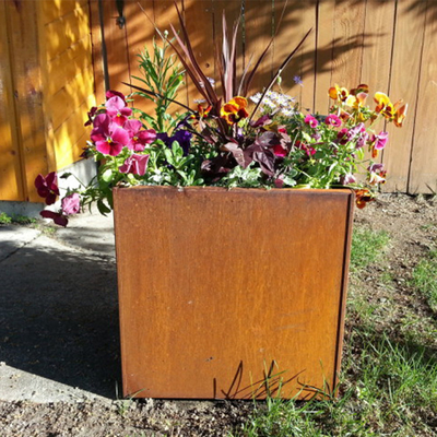 сопротивление погоды цветочного горшка Corten плантатора металла 890*720*440mm большое на открытом воздухе