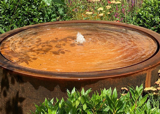 Искусства крытого сада современного дизайна фонтаны Corten на открытом воздухе стальные с насосами