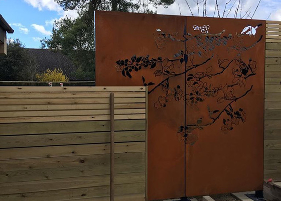 Лазер толщины 3mm декоративный отрезал экран Corten стальной сад обшивает панелями SGS