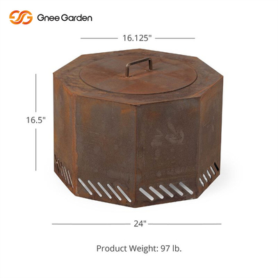 Ямы огня OEM 100cm Corten Warmfire таблица огня стальной деревянная горящая