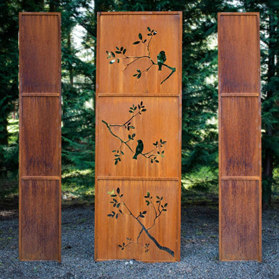 На открытом воздухе рассекатель экранов Corten стальной декоративный обшивает панелями Pre заржаветый