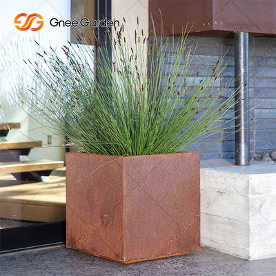 Коробки плантатора стального квадрата Corten ржавые выдерживают устойчивое для цветка