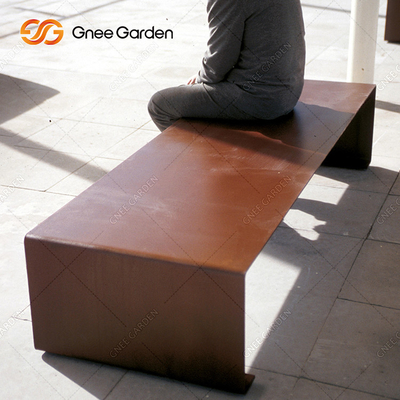 мебели металла 1800mmx510mm Суд Corten на открытом воздухе стальной для общественных мест
