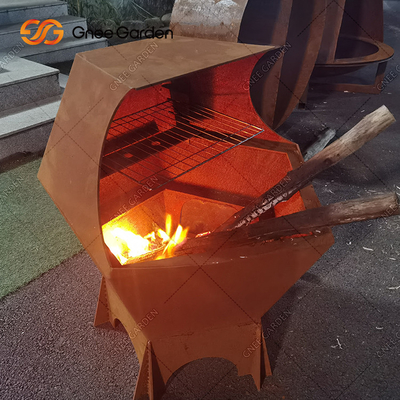 Угольные грили Corten Steel для приготовления пищи на открытом воздухе для барбекю