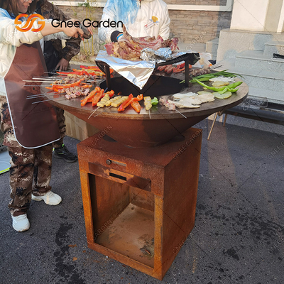 На открытом воздухе БАРБЕКЮ ямы огня сада Corten стальное варя грили плиты на открытом воздухе варя