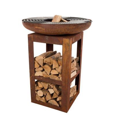 Современная уличная кухня Corten Steel Grill Wood Burning Camping BBQ Grill